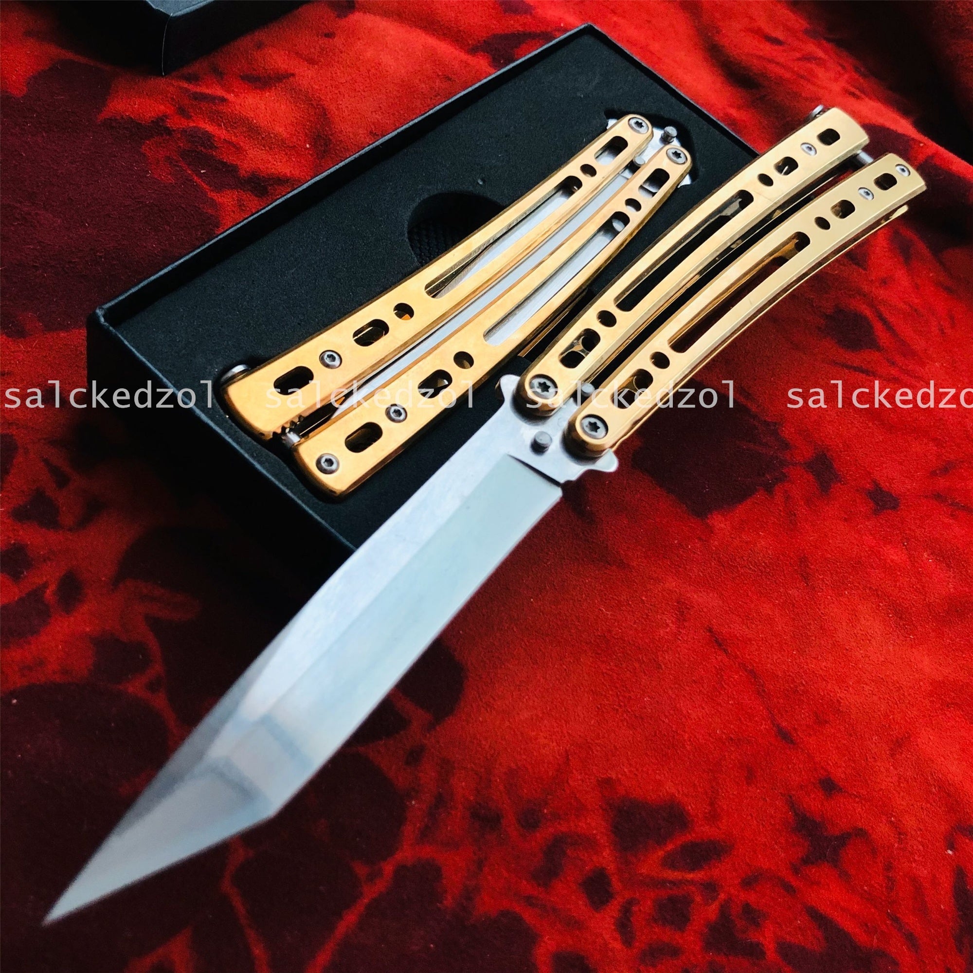 2025 Survival Knife Practice Butterfly Knife Combat Knife Hunting Knife Balisong Knife Training Knife Blade| POPOTR™