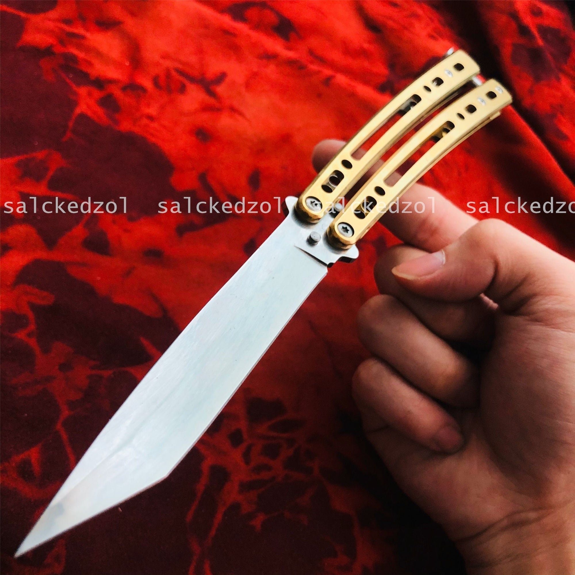 2025 Survival Knife Practice Butterfly Knife Combat Knife Hunting Knife Balisong Knife Training Knife Blade| POPOTR™