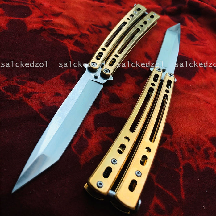 2022 Survival Knife Swiss Army Knife Practice Butterfly Knife Combat Knife Hunting Knife Training Knife Blade| POPOTR™