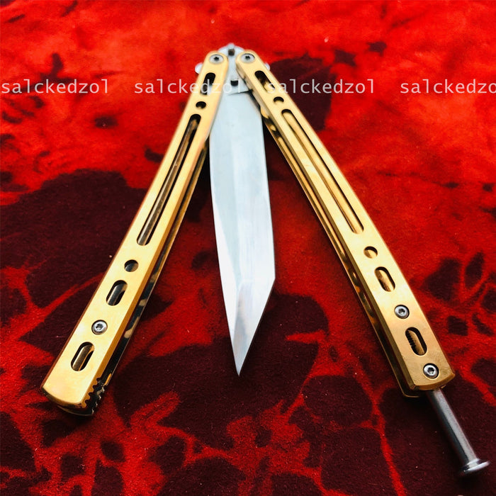 2022 Survival Knife Swiss Army Knife Practice Butterfly Knife Combat Knife Hunting Knife Training Knife Blade| POPOTR™