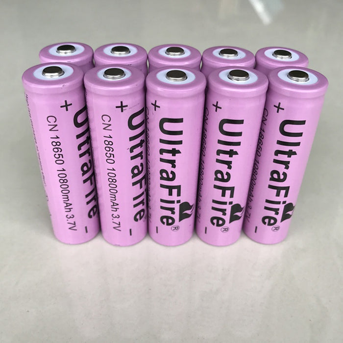 Explosive Shenhuo 18650 Lithium Battery 10800 Pink*10pcs Flashlight Lamp Battery