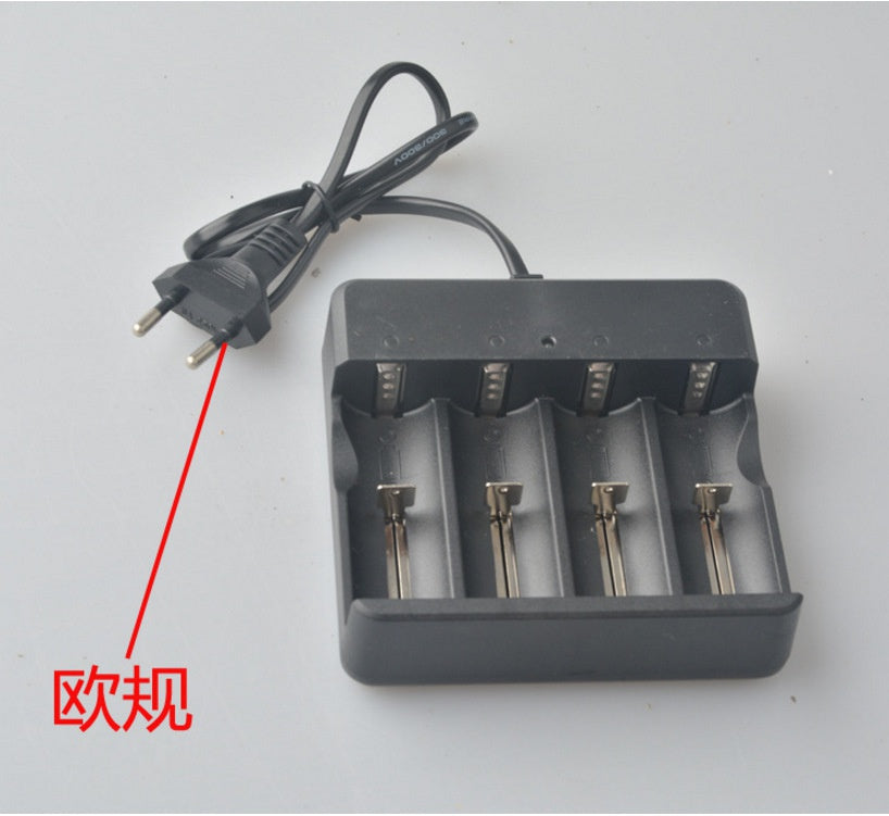 18650 charger 4-slot 18650 4-slot charger with cable bright flashlight lithium battery charger