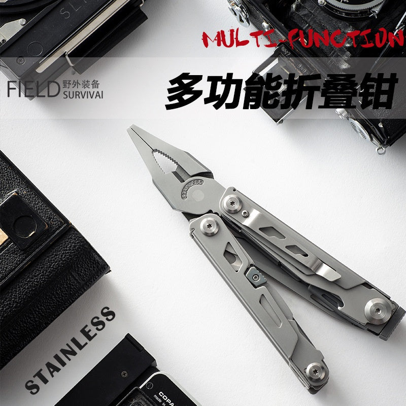 Tactical multifunctional pliers folding combination edc knife tool camping survival equipment universal tool pliers