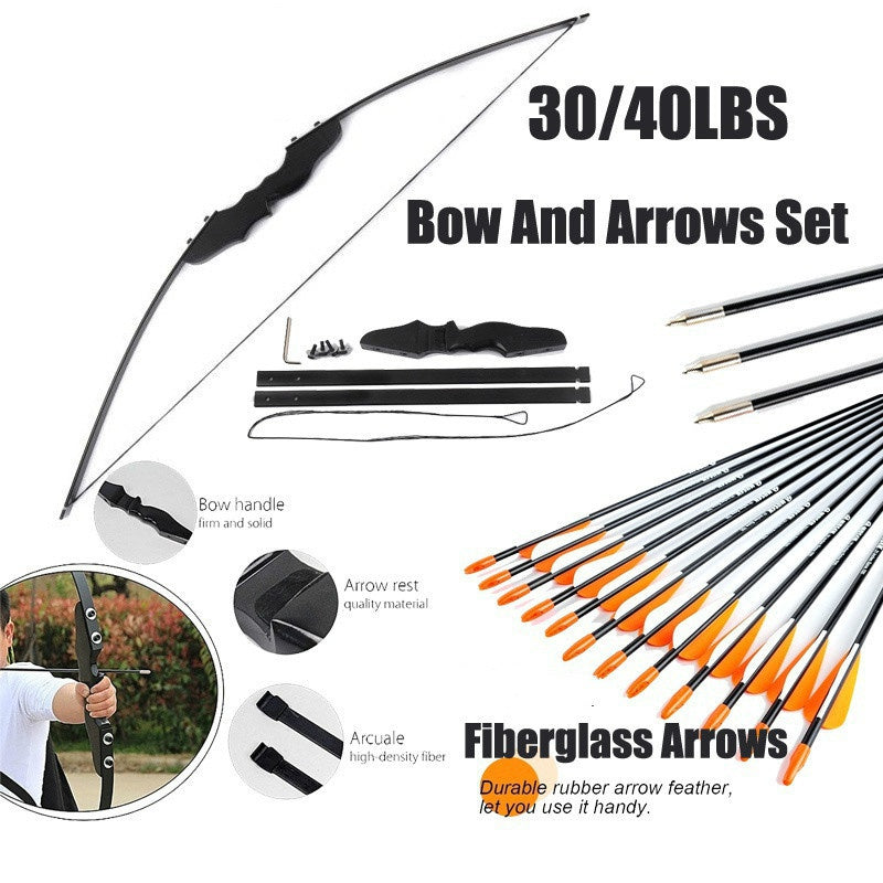 2025 30/40Lbs Elite Archery Recurve Bows and Arrows With 6pcs Fiberglass Arrows Shooting | POPOTR™