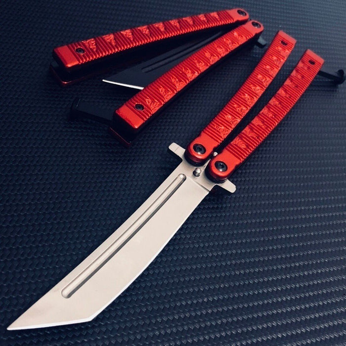 2022 Survival Knife Swiss Army Knife Practice Butterfly Knife Hunting Knife Training Knife Blade| POPOTR™