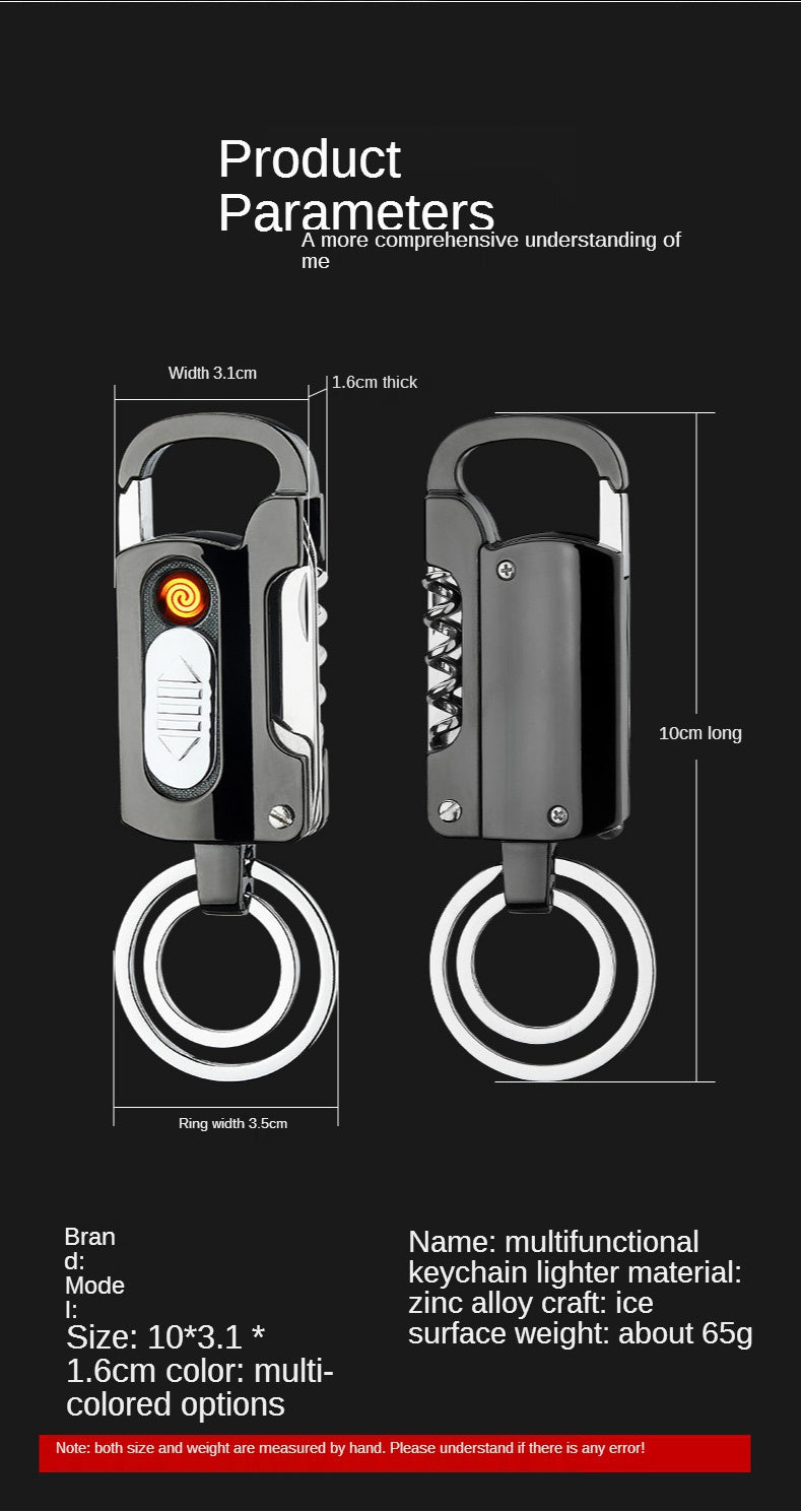 2025 Cigarette Lighter Torch Windproof Lighter Rechargeable Lighter  Keychain Lighter Knife| POPOTR™