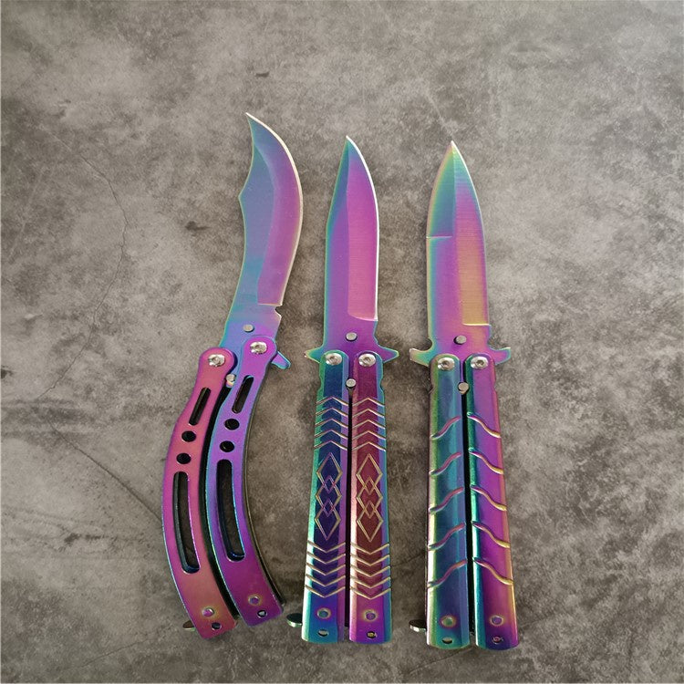 2025 Butterfly Knife Hunting Knife Training Knife Blade Titanium Knife | POPOTR™