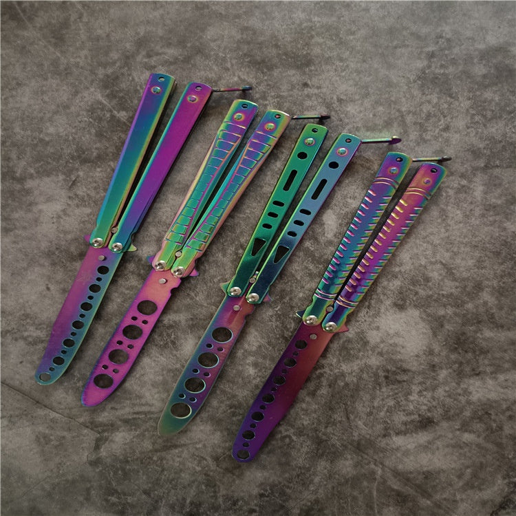 2025 Butterfly Knife Hunting Knife Training Knife Blade Titanium Knife | POPOTR™