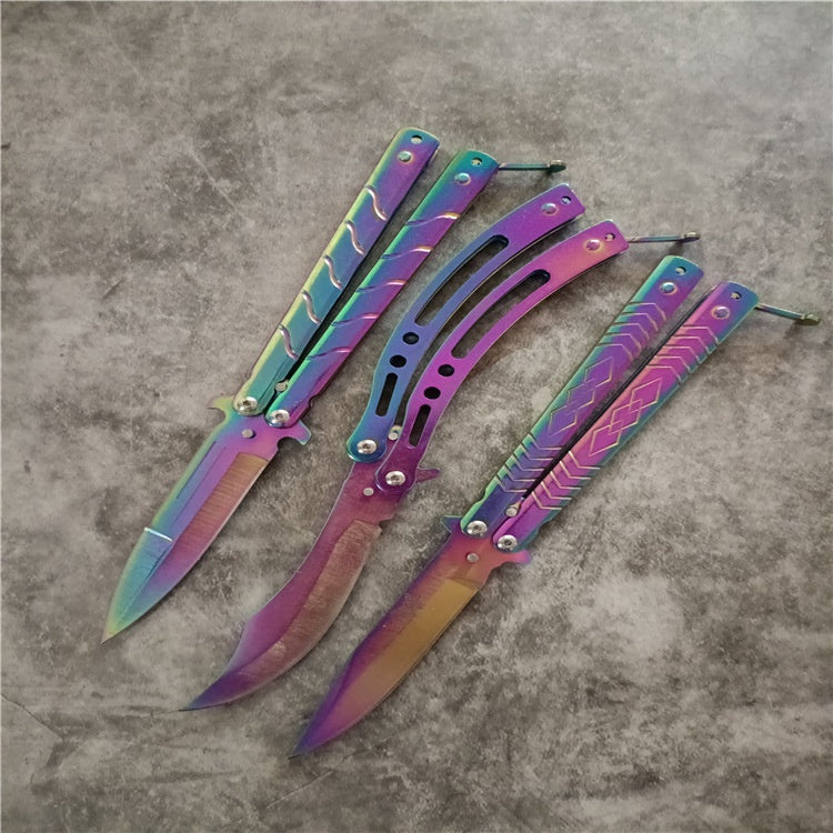 2025 Butterfly Knife Hunting Knife Training Knife Blade Titanium Knife | POPOTR™