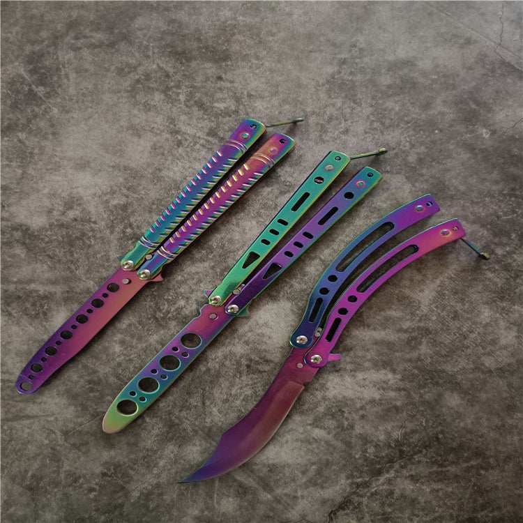 2025 Butterfly Knife Hunting Knife Training Knife Blade Titanium Knife | POPOTR™