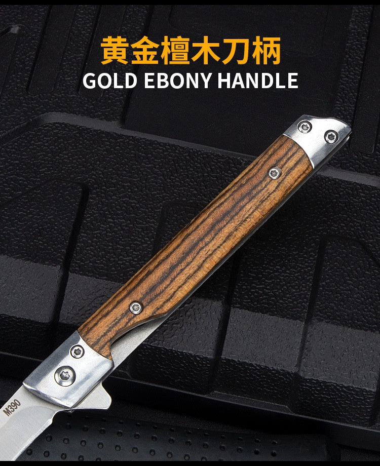 2025 Pocket Knife Hunting Knife Stainless Steel Knife Folding Knife Handle Wood| POPOTR™