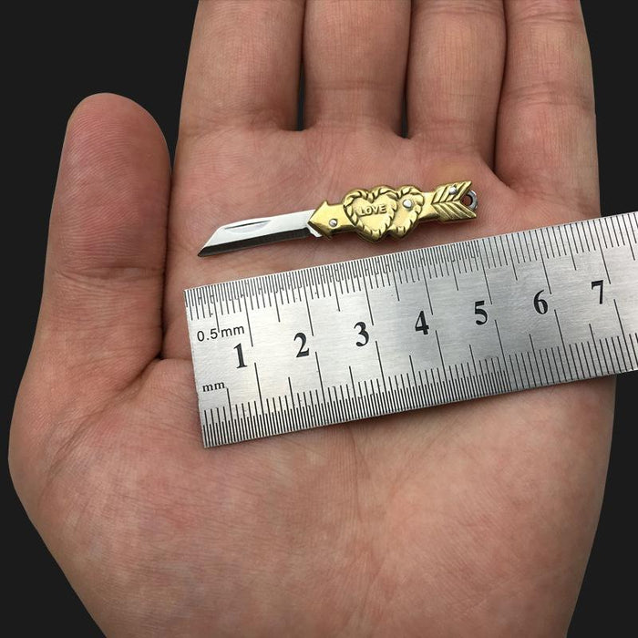 【Free gift】Knife  - Mini Folding  - Knife Legal Self-defense -  Knife Exquisite Brass  - Knife Keychain  - Demolition Express Unpacking Knife
