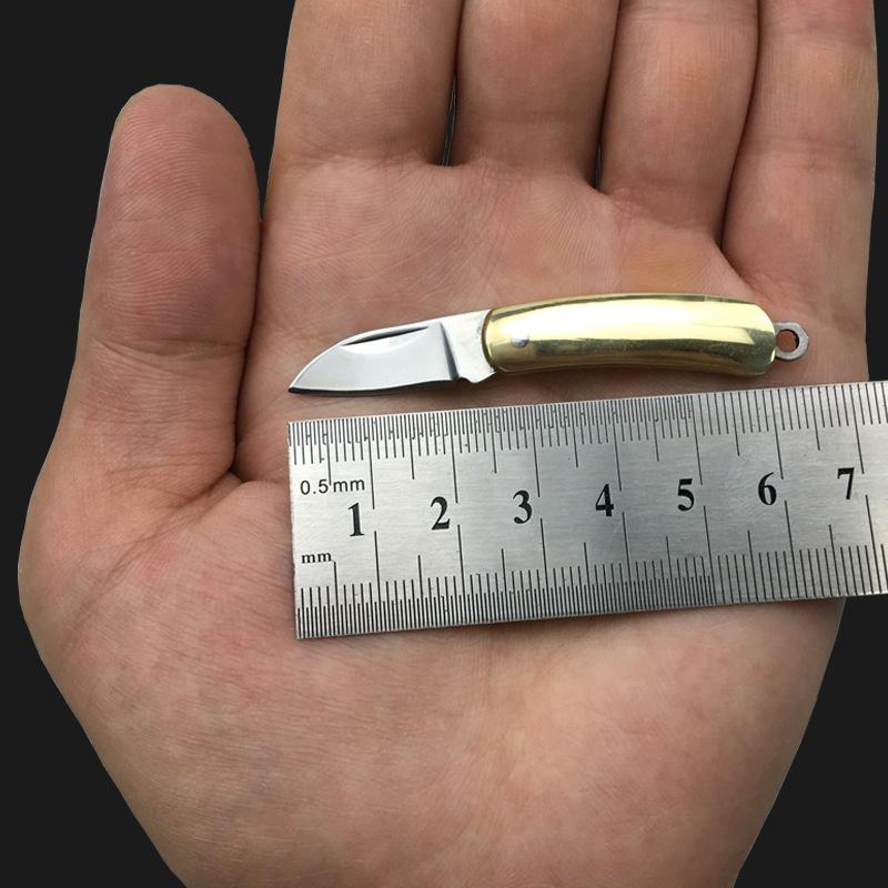 【Free gift】Knife  - Mini Folding  - Knife Legal Self-defense -  Knife Exquisite Brass  - Knife Keychain  - Demolition Express Unpacking Knife