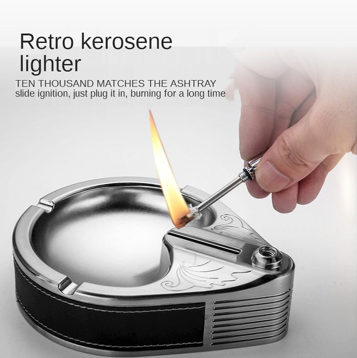 2022 Cigarette Lighter Metal Lighter Ashtray Creative Lighters Oil Light | POPOTR™