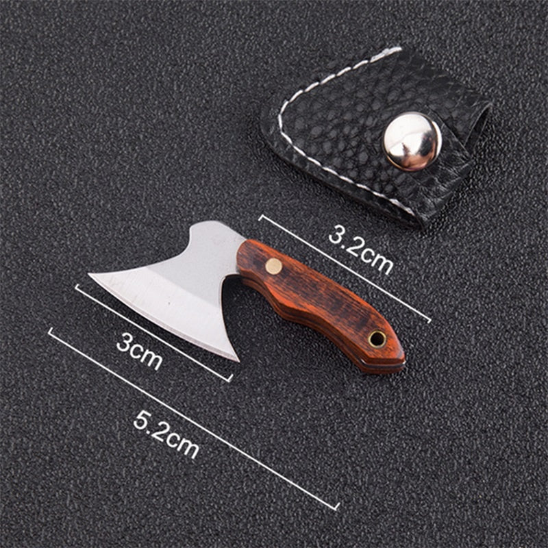 2025 Best Edc Knife Pocket Knife Hunting Knife Stainless Steel Knife Handle Wood Battle Axe | POPOTR™ | POPOTR™