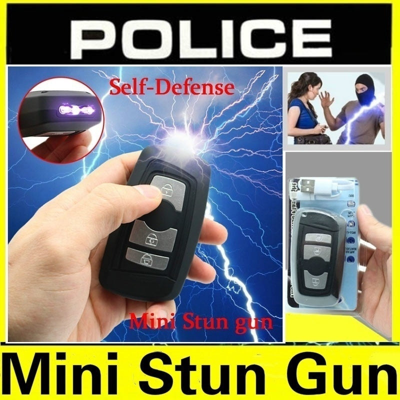 2025 Tactical Flashlight Stun Gun for sale LED Flashlight Portable Gun Safe Self-defense Weapons For Women Survival Camp | POPOTR™