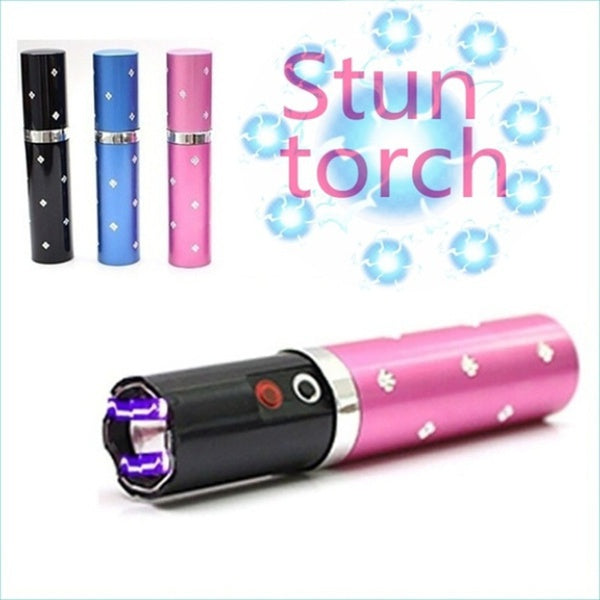 2022 Tactical Flashlight Stun Gun VS Taser Mini Stun Gun Lipstick LED Flashlight Self-defense Weapons Survival Camp | POPOTR™