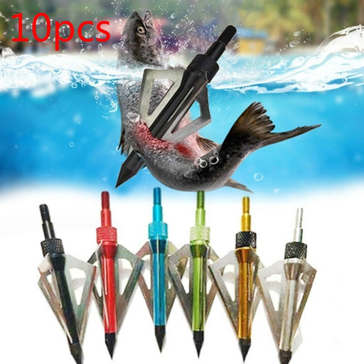 2022 10PCS Hunting Bow and Arrows Broadheads Shooting Fish| POPOTR™