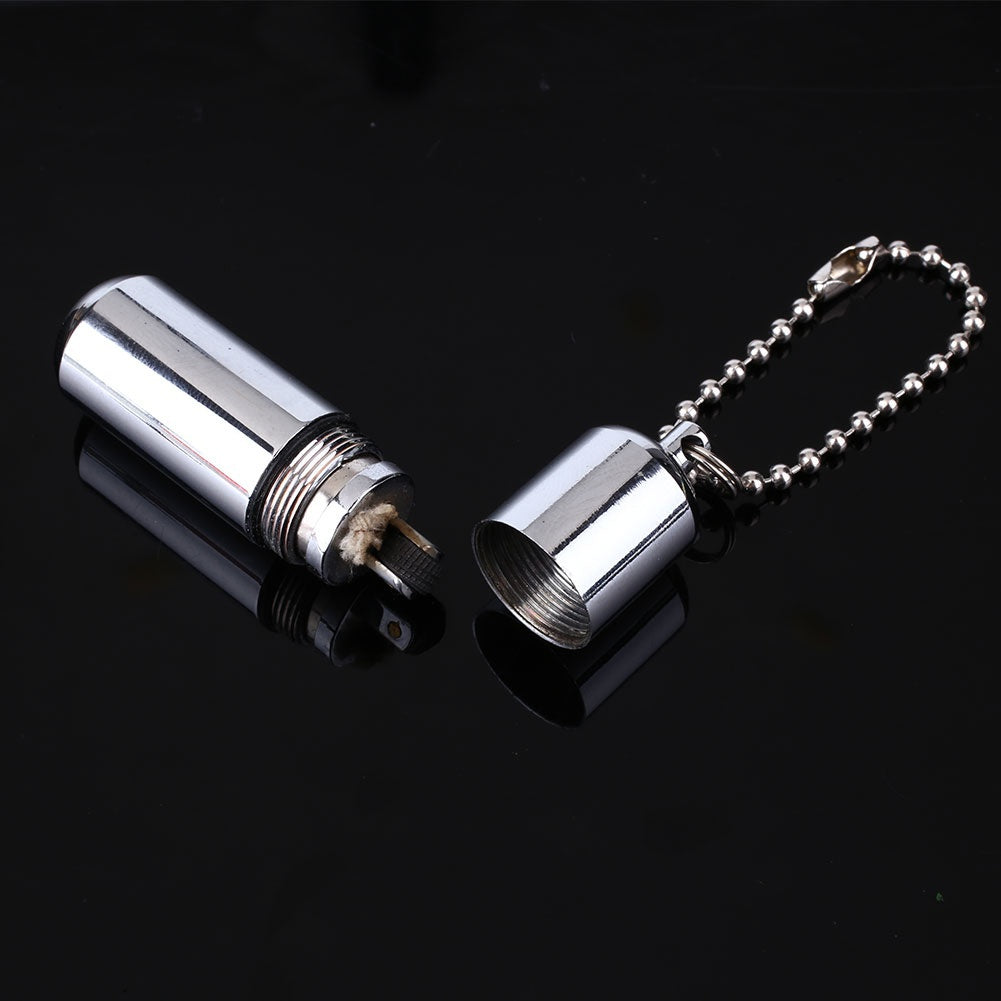 Emergency Survival Mini waterproof Lighter Pocket Key Ring Capsule  Tool Gear（ no gas）