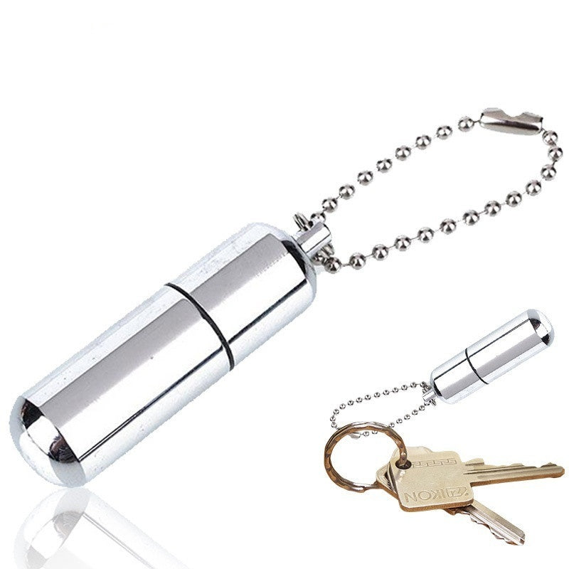 Emergency Survival Mini waterproof Lighter Pocket Key Ring Capsule  Tool Gear（ no gas）