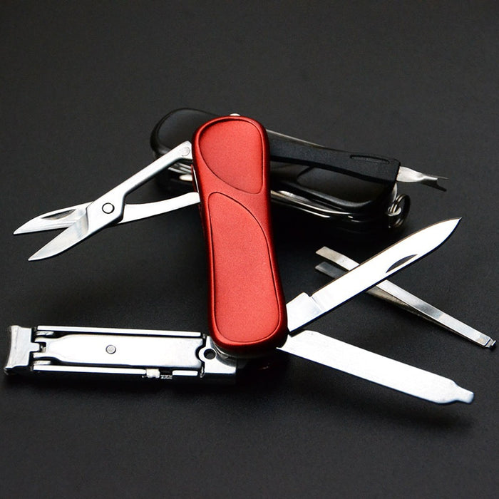 Six-in-one multi-function knife, mini small nail clippers, scissors, nail beauty combo,  outdoor gadget