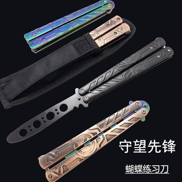 2022 Folding Knife Practice Butterfly Knife Hunting Knife Training Knife Stainless Steel Knife | POPOTR™