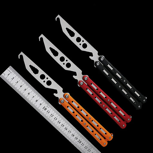 2022 Practice Butterfly Knife Hunting Knife Training Knife Blade Stainless Steel Knife Multi-purpose Knife| POPOTR™