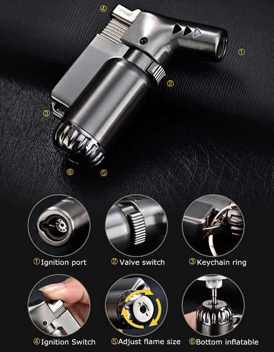 2022 Cigarette Lighter Metal Lighter Torch Windproof Lighter Creative Lighters Welding Gun | POPOTR™