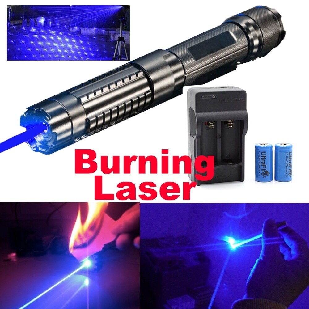 2025 Best Laser Pointer Pen Blue Light Laser Pen High Power Laser Pointer  Adjustable Beam + 5 Star caps | POPOTR™