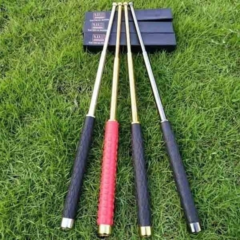 5.11 Self-defense Three-section Retractable Stick Stainless Steel Telescopic Baton Outdoor Tool Training Equipment| POPOTR™