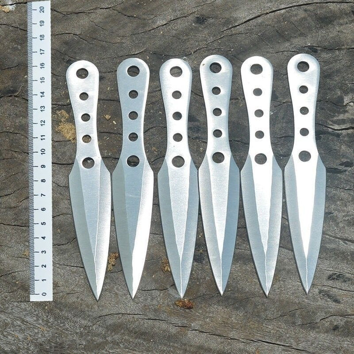 3/6Pcs 6.5"" Tactical Throwing Knife Set Stainless Steel Fixed Blade Combat Ninja Kunai Hunting Accessories