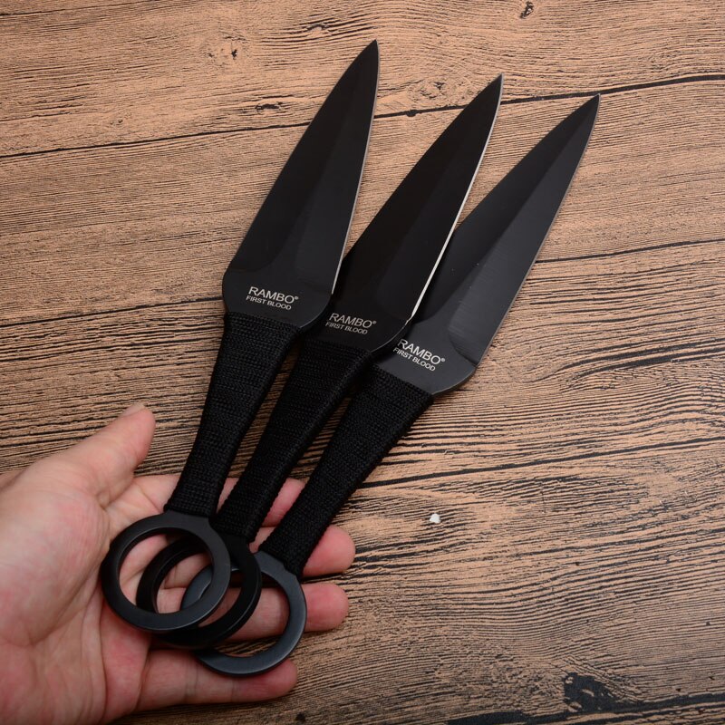 2025 Rambo KnifePop Dart Set Kunai Knives Hunting Knife Ninja Throwing Knife Set Tactical Knife | POPOTR™