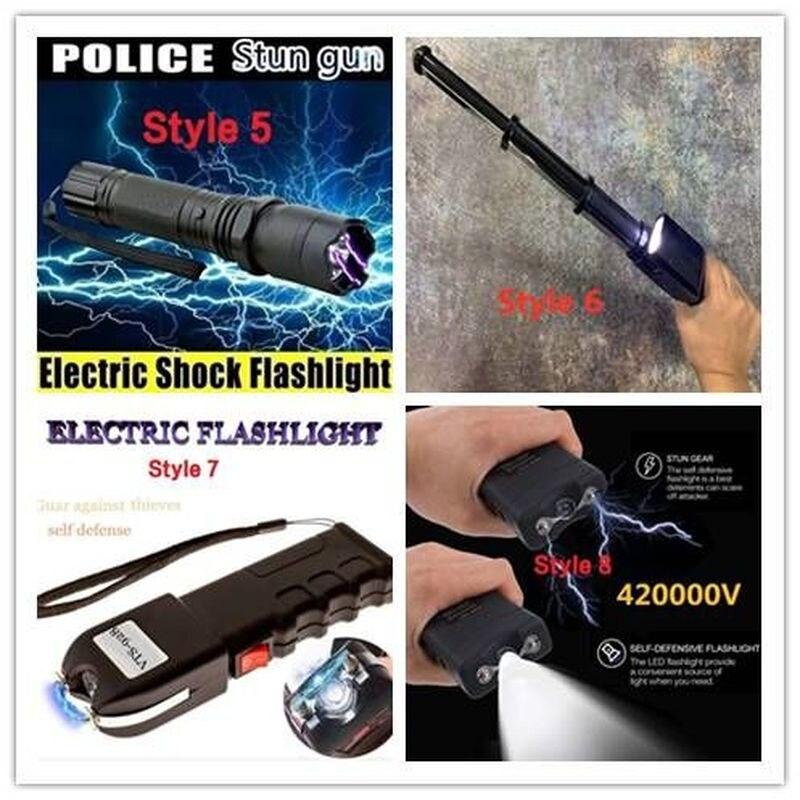 2025 High Voltage Tactical Flashlight Stun Gun for sale Volts Self-defense Weapons Survival Camp | POPOTR™