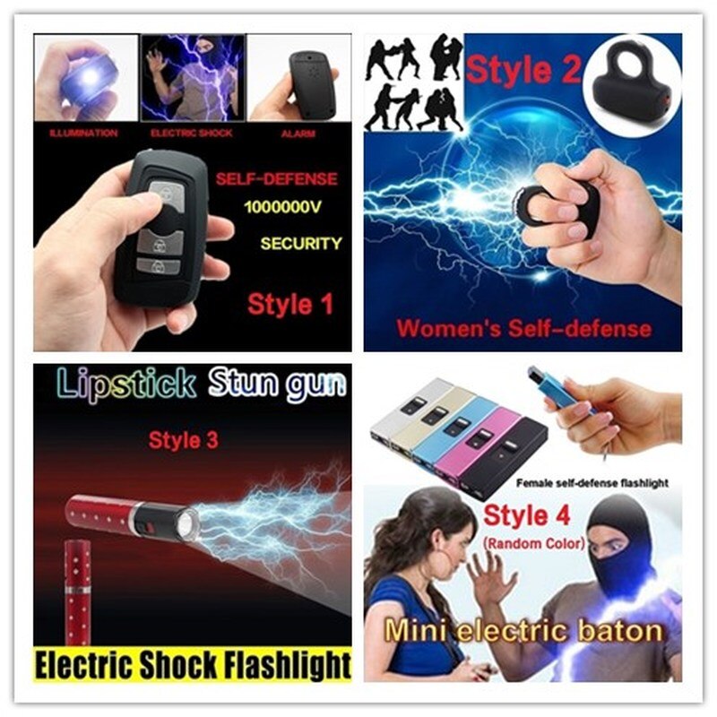 2025 20 Style High Voltage Stun Gun Tactical Flashlight Stun Gun for sale Volts Self-defense Weapons For Women Survival Camp | POPOTR™