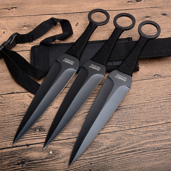 2022 Rambo KnifePop Dart Set Kunai Knives Hunting Knife Ninja Throwing Knife Set Tactical Knife | POPOTR™