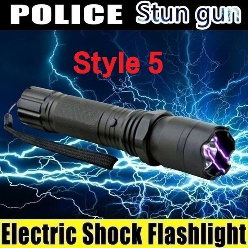 2025 20 Style High Voltage Stun Gun Tactical Flashlight Stun Gun for sale Volts Self-defense Weapons For Women Survival Camp | POPOTR™