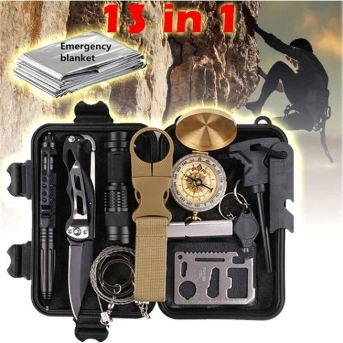 Multifunction First-Aid Kit SOS Emergency Camping Survival Equipment Kit Professional Outdoor Tactical Hiking Gear Multi Tool