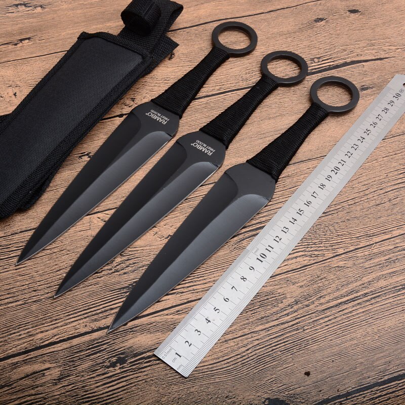 2025 Rambo KnifePop Dart Set Kunai Knives Hunting Knife Ninja Throwing Knife Set Tactical Knife | POPOTR™