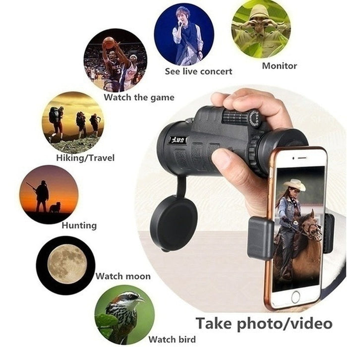 Extra Long 9800M/300000M Compass Flashlight+infrared Distance Night Vision High- Angle Monocular Telescope Laser Outdoor Hiking