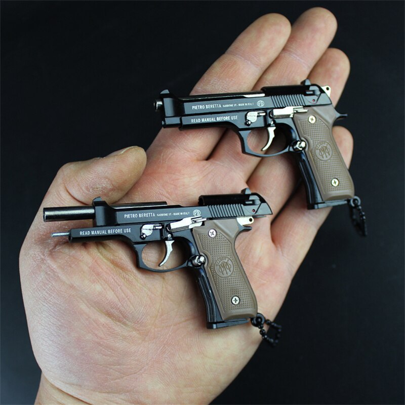 2025 Mini Pistols BB Gun Pistol Keychain Metal Miniatures	 Toy Guns Pistols Crafts| POPOTR™